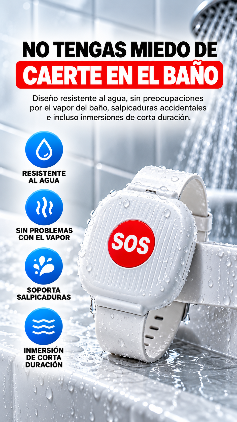 Pulsera SOS con alerta instantánea al móvil